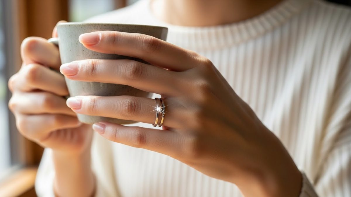 自信を持って日常を過ごす女性の手元