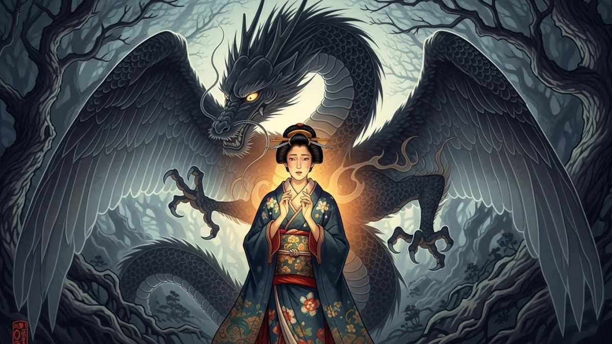 黒龍の守護結界に守られるイメージ