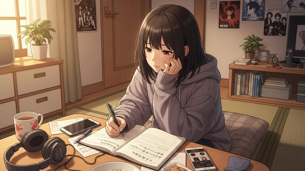 ノートに気持ちを書き出し、心の整理をしている手元の様子