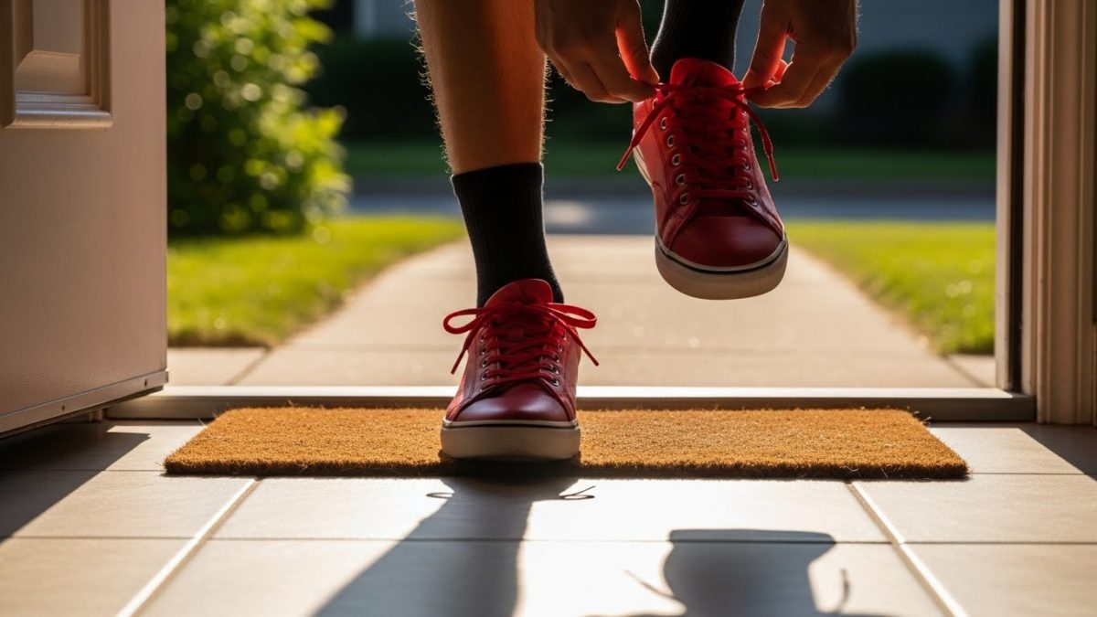 吉日に合わせて新しい靴をおろし、晴れやかな気持ちで外の世界へ一歩踏み出す様子