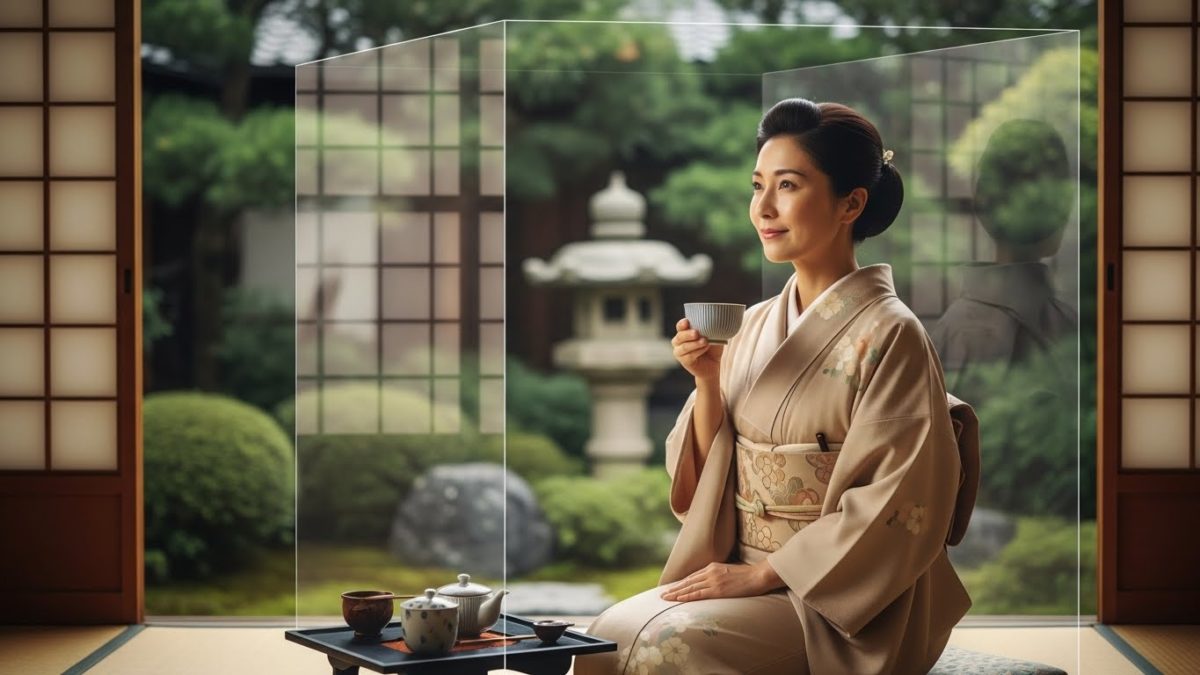 他人の影響を受けないよう、自分の周りに心理的な境界線を引いてリラックスしている様子