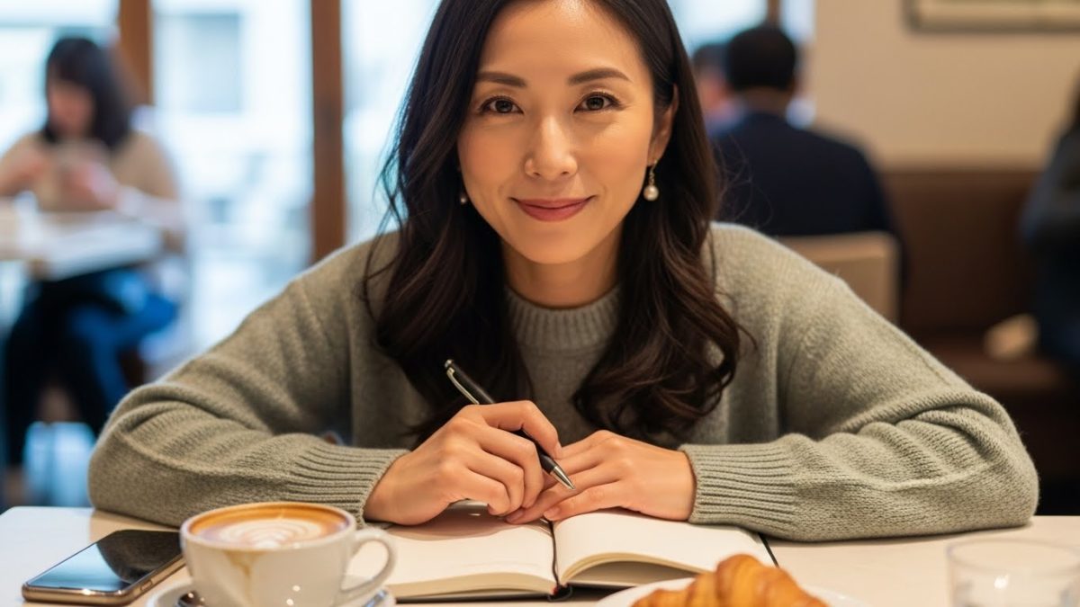 過去への執着を手放し、新しい未来へと思いを馳せる女性