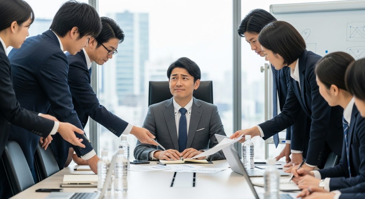 職場で無理な依頼を笑顔で引き受けてしまう日本人