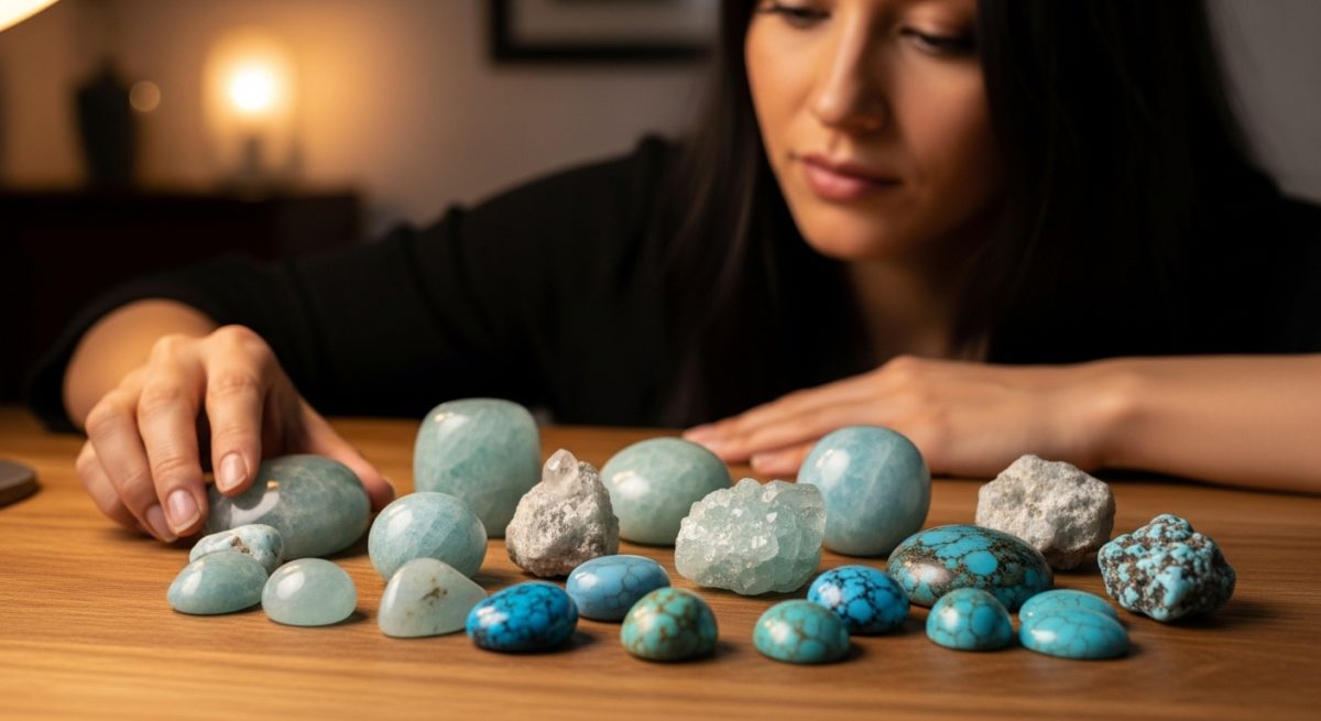 青い石はコミュニケーションのお守り