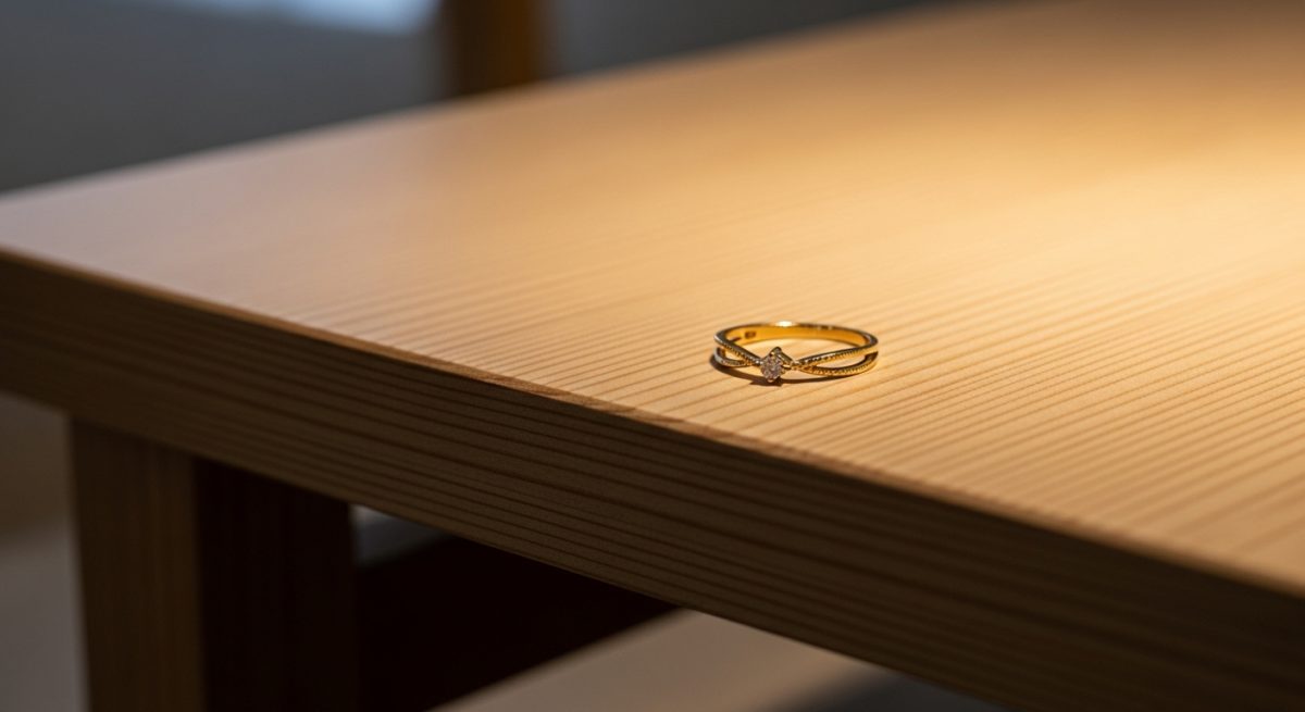 テーブルに置かれた上品なエネルギーリング