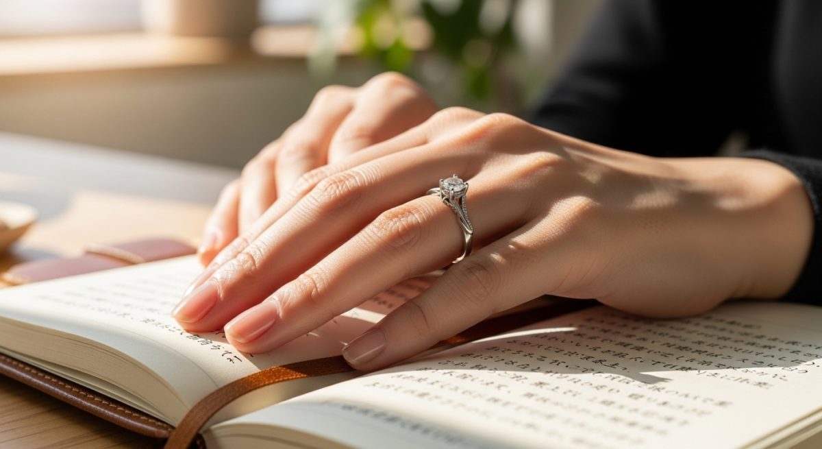 知恵と洞察の象徴としてリングを身につける様子