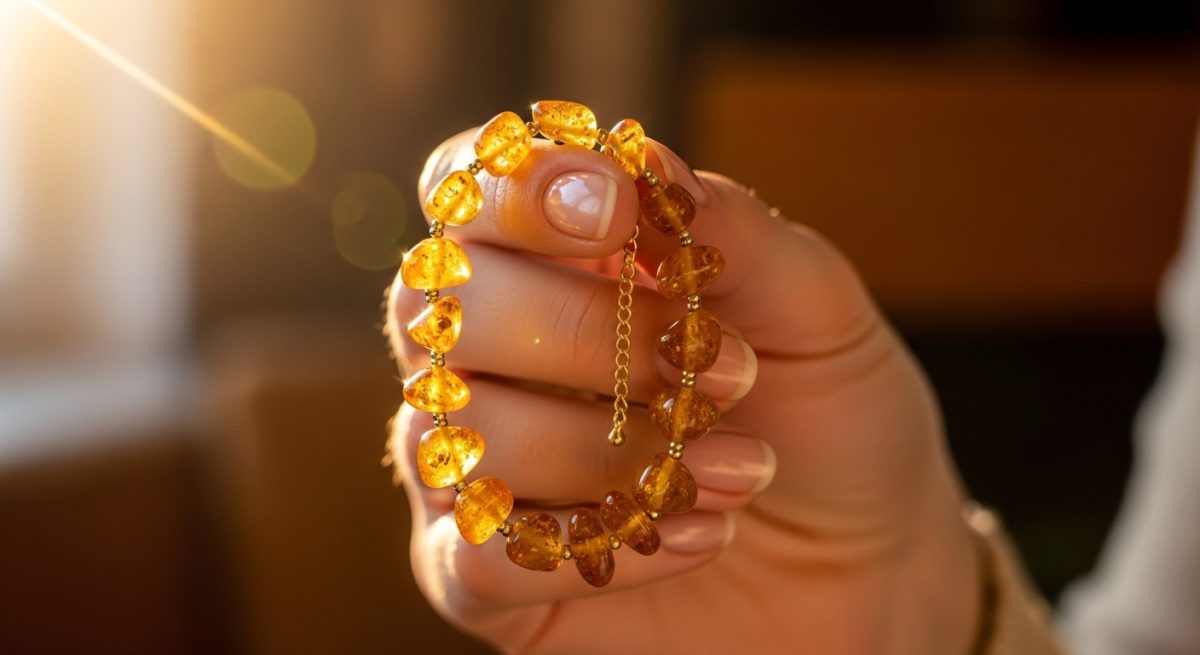 光を受けて輝くブレスレットと知恵を求める心