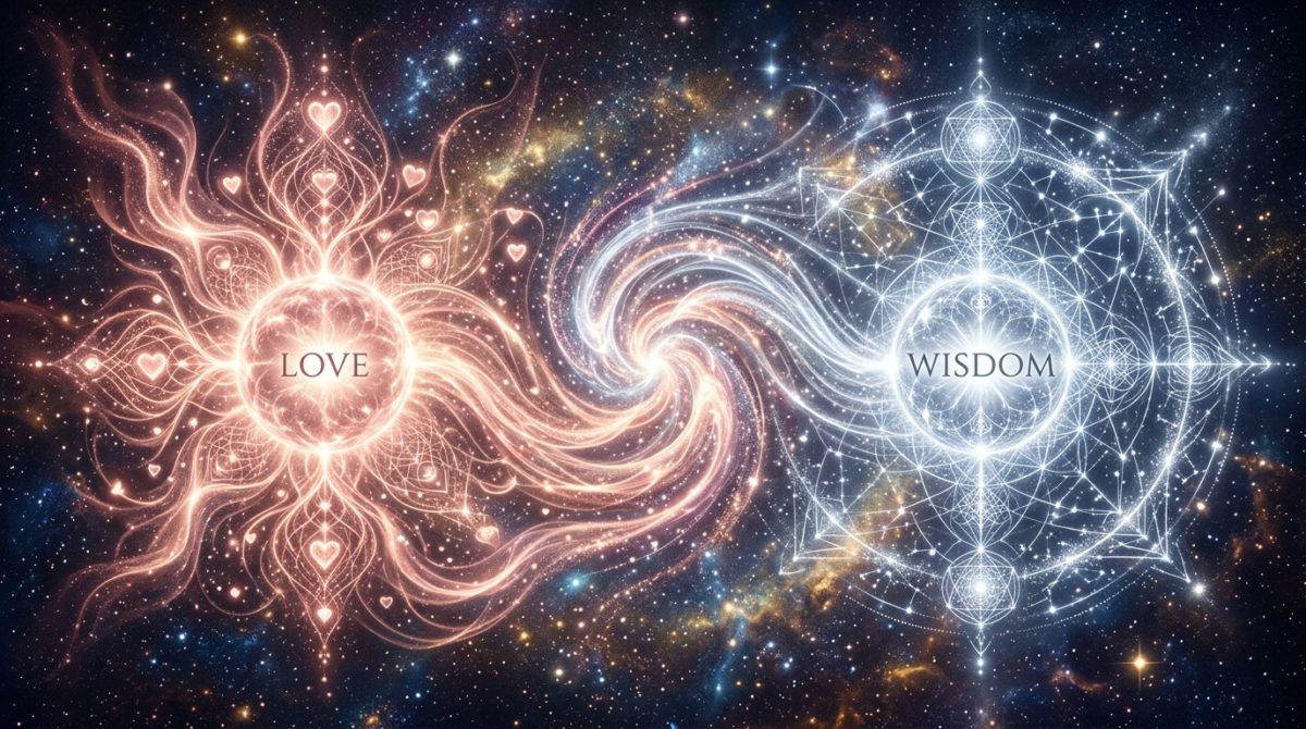 愛のローズゴールドと知恵のシルバー。それぞれの色が放つ聖なる波動のイメージ